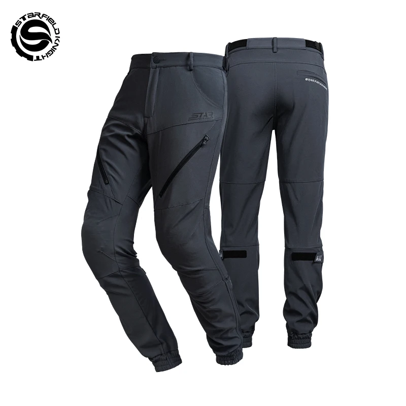 

SFK Blue-grey Men's Motorcycle Cycling Trousers Summer Breathable Motorbike Riding Race Pants With Protective Gears Accessories