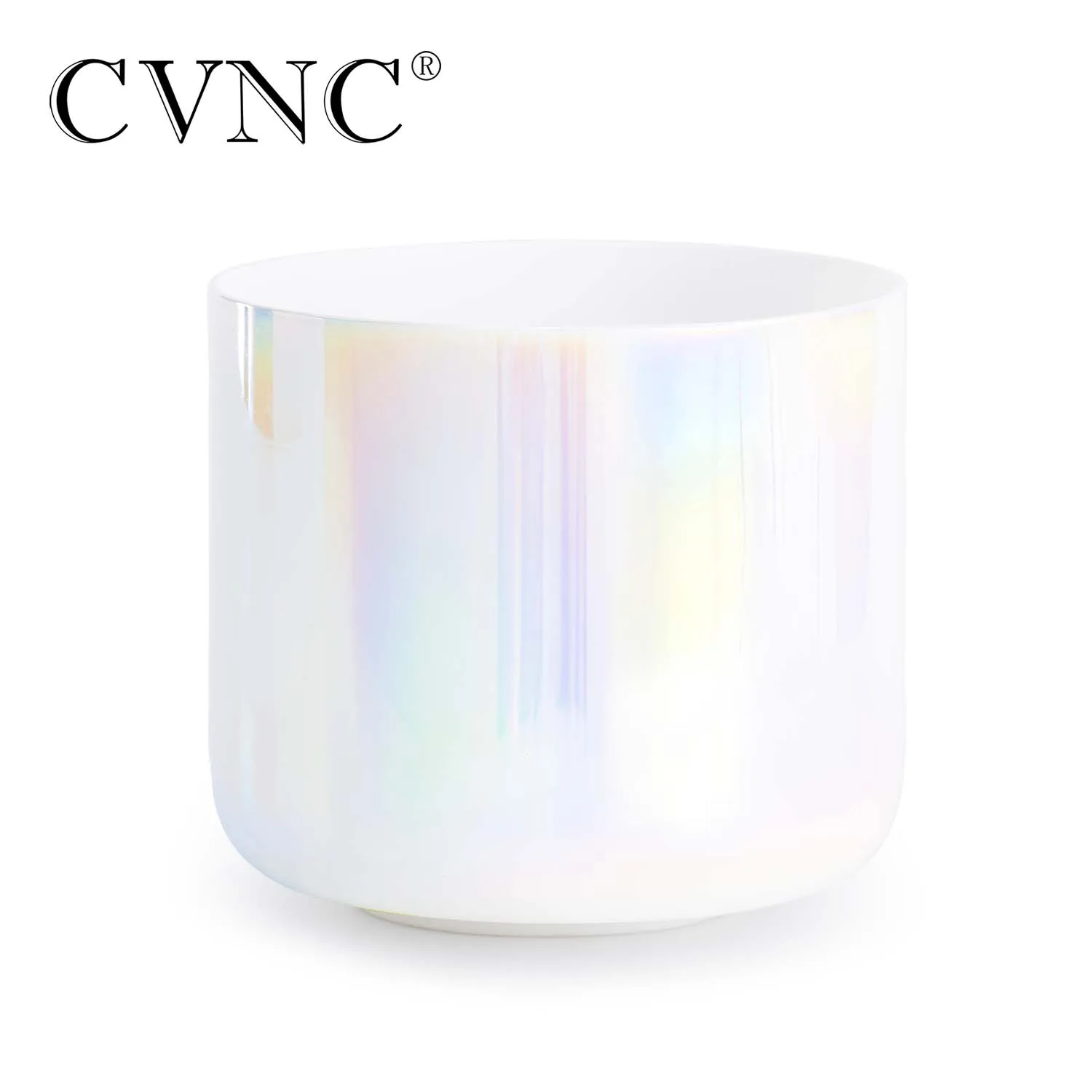 

CVNC 6 Inch Dream Pearl Color Clear Quartz Crystal Singing Bowl Cosmic Light 440/432hz for Meditation Sound Healing with Mallet