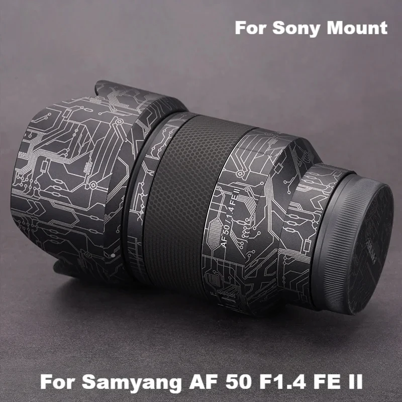 For Samyang AF 50 F1.4 FE II Decal Skin Vinyl Wrap Film Camera Lens Protective Sticker 50/1.4 50mm 1.4 F/1.4 II For Sony Mount