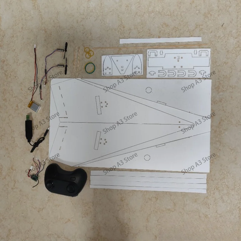 Remote control double-hair differential paper plane DIY manual assembly model aircraft manual technology experimental