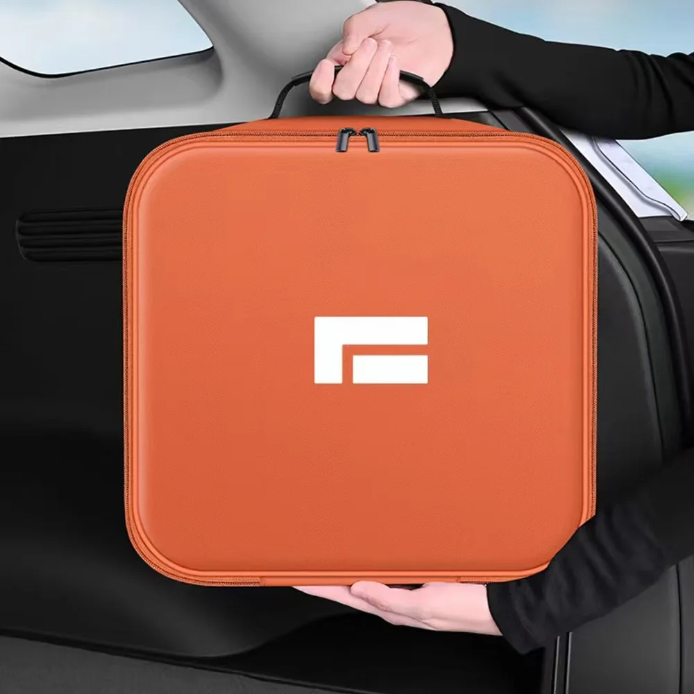 For BAIC Polestone 01 Rox 01 New Energy Vehicle Portable Charging Gun Cable Storage Bag Car Trunk Charger Storage Box