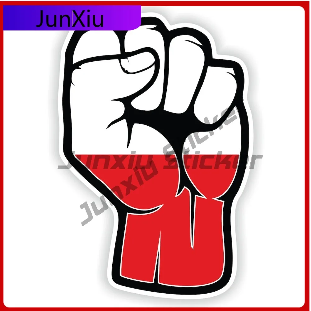 

Poland Flag Fist Hand Graphic Vinyl Sticker Accessories V125 Motorcycle Stickers Decoration Accessories Suv Car Decals Jdm Mirro