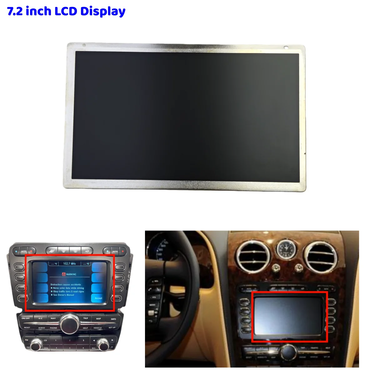 

7.2 Inch LCD Display for Bentley Flying Spur 2006-2012 Navigation Screen Repairment