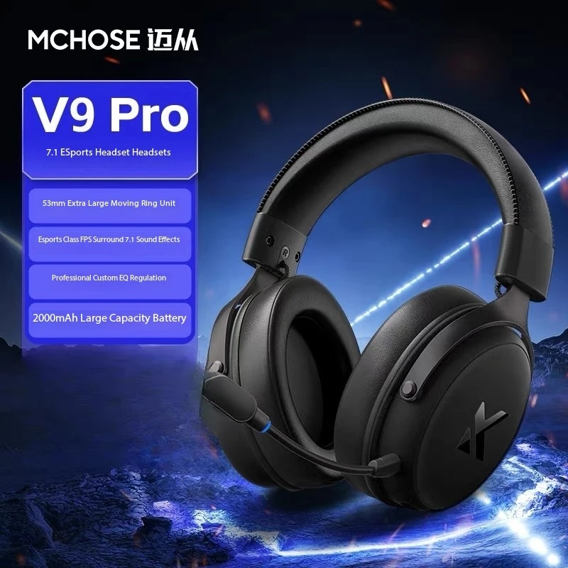 

MCHOSE Wireless Gaming Headset 7.1 Surround 3D Sound Positioning C-Media High-Performance Audio Chip Headset with Mic