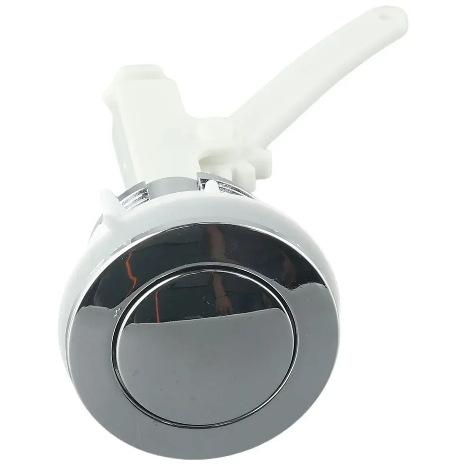 Murtenze Toilet Tank Button, Dual Push, 38mm / 1.5 Inch, 3Pcs | Diameter, Flushing, Thread Plastic, Round, Silver