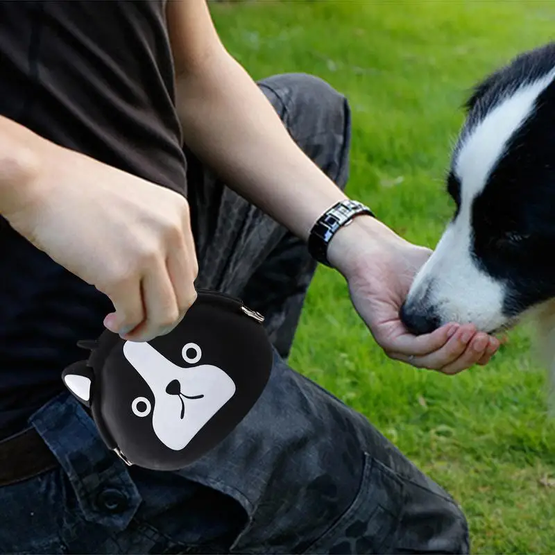 Pet Treat Bag Silicone Pet Feed Snack Reward Pocket Dog Food Dispenser Waterproof Fanny Pack For Walking Training Reward