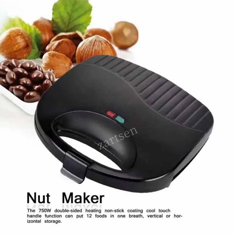 Electric Walnut Cake Waffle Maker With Nuts 12 Holes Cooking Kitchen Biscuits Making for Baking Business Nuts Waffle