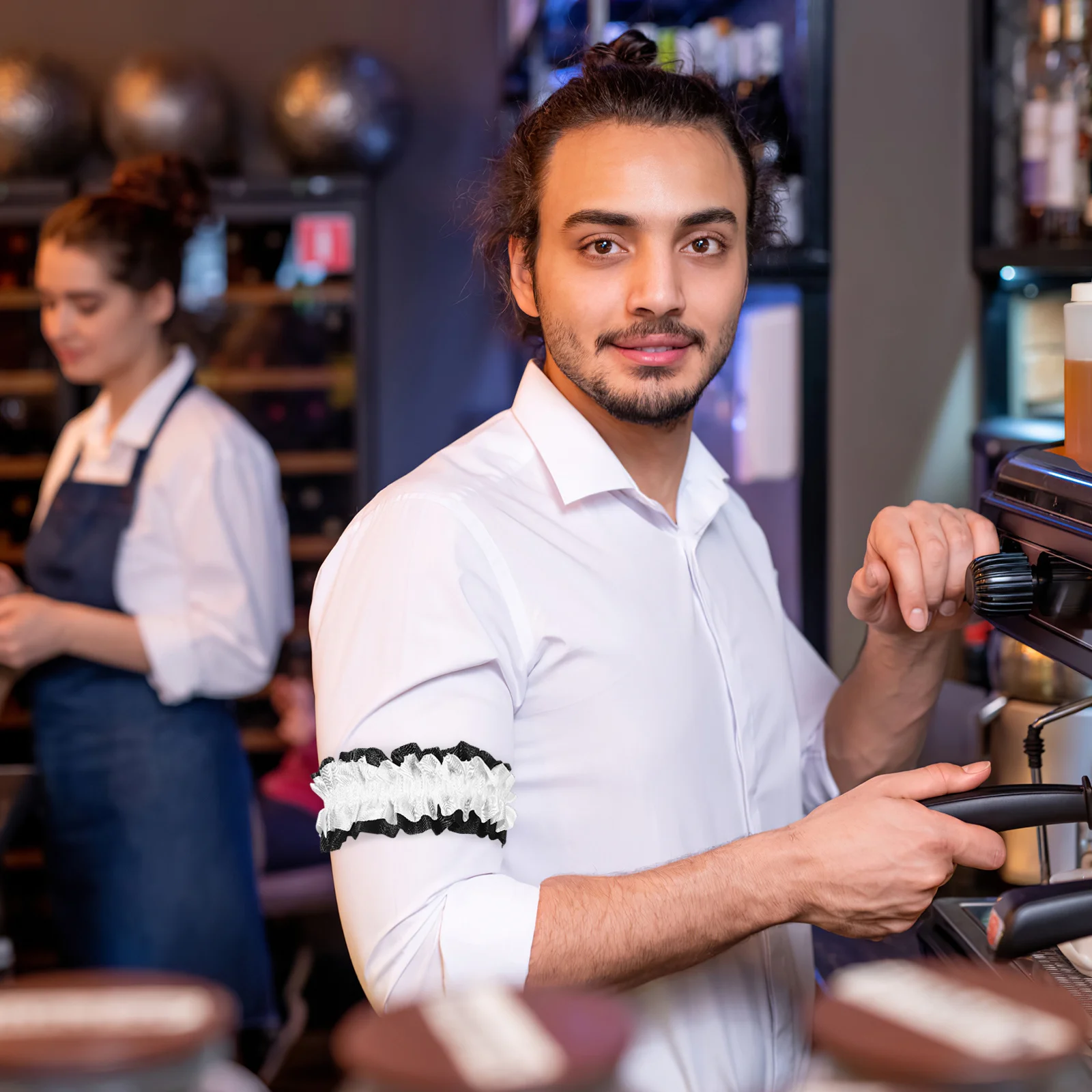حزام الذراع الأربطة قميص كم أصحاب الساتان أحزمة مطاطية للرجال خمر نمط كم الأربطة خفيفة الوزن مطوي تصميم