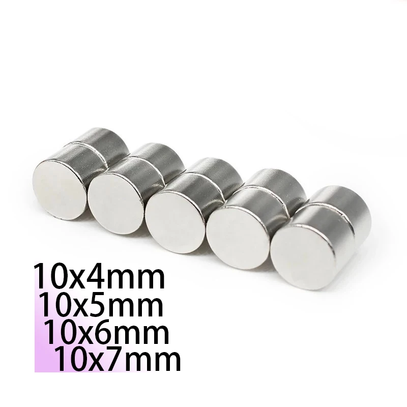 N35 10x4 10X5 10X6 10X7 Magnet customised Superpower Neodymium Nickle strong round  Search Magnetic Fridge DIY Crafts Aimant