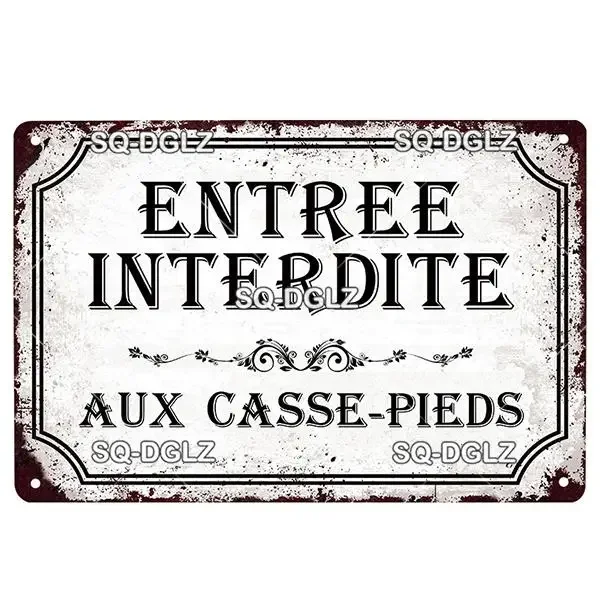 Vintage French Retro Metal Tin Sign  France Place Plaque for Bar Pub Club Wall Decor  Decorative Iron Painting Plate