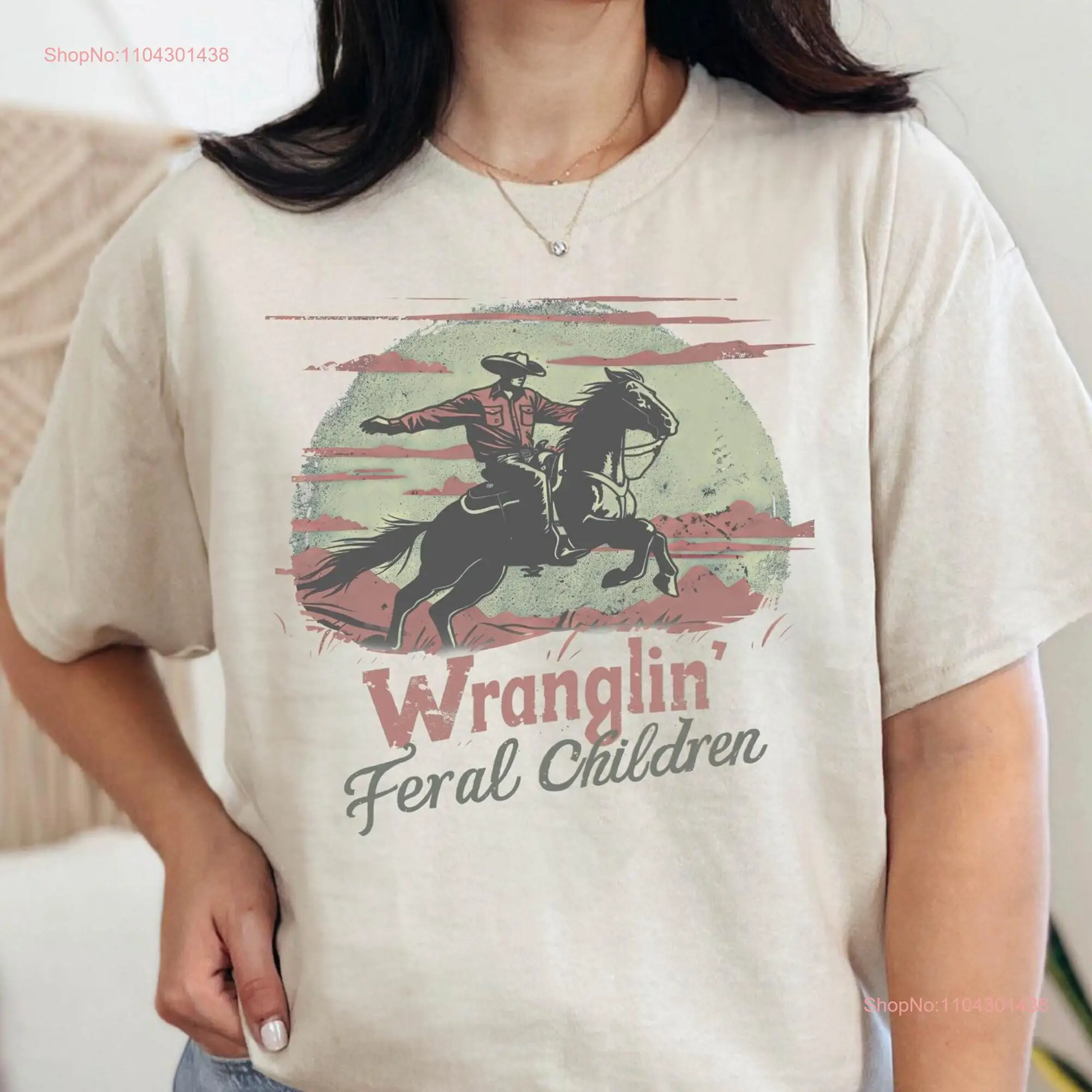 Wrangling Feral Children T Shirt for Mom Dad Parent Heavy Cotton long or short sleeves