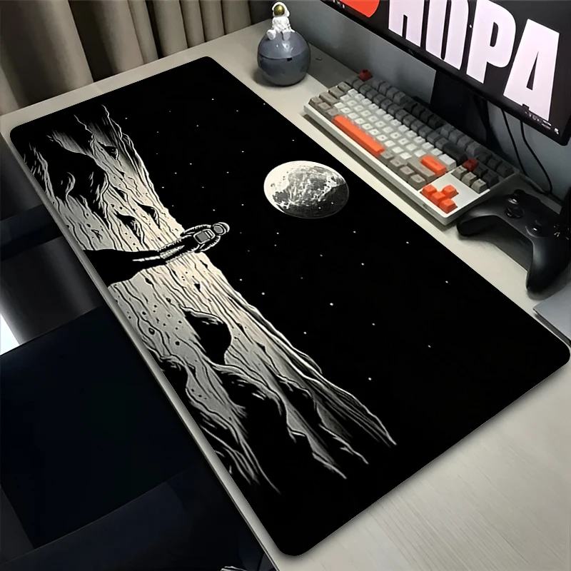 Gaming Mouse Pad astronauts Black and white Office Desk Mat HD Print Anime Mouse Mat Gamer Keyboard