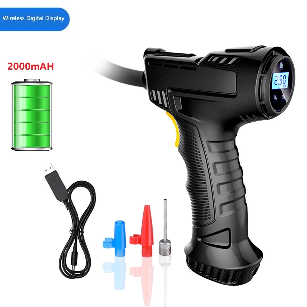 Car Air Pump Compressor Automotive 120W Rechargeable Portable Tire Inflator Equipment Digital Display Pump for Machine