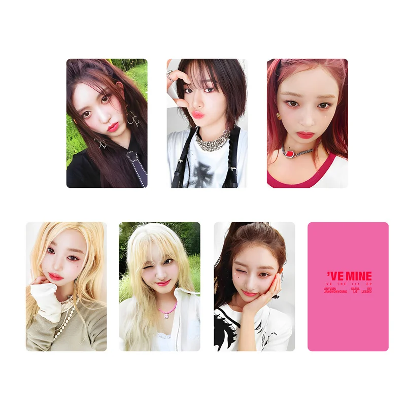 6Pcs/Set Kpop IVE Lomo Card Idol New Album I\'VE MINE Photocards HD Print Photo Card for Fans Collection Gift