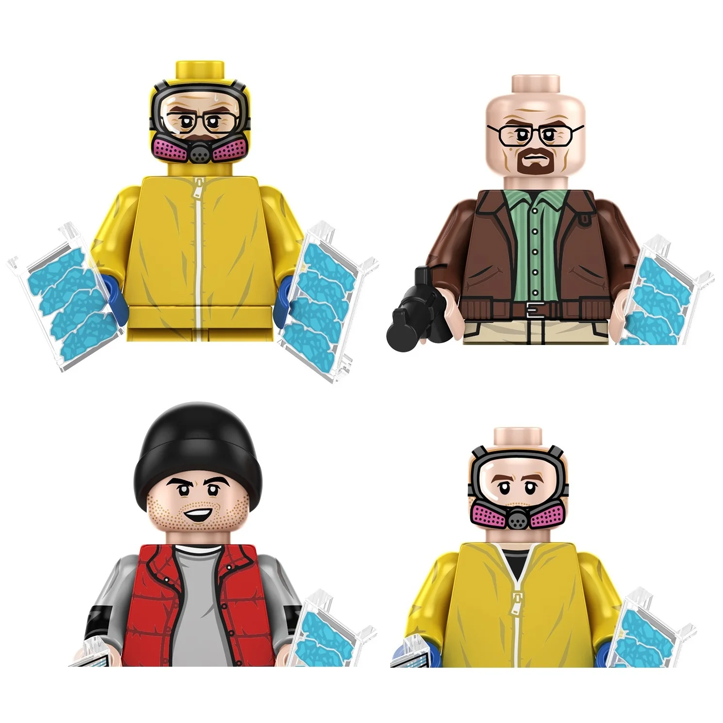 Conjunto de Blocos de Montar TP1055 Breaking Bad com Mini Figura de Ação Walter White
