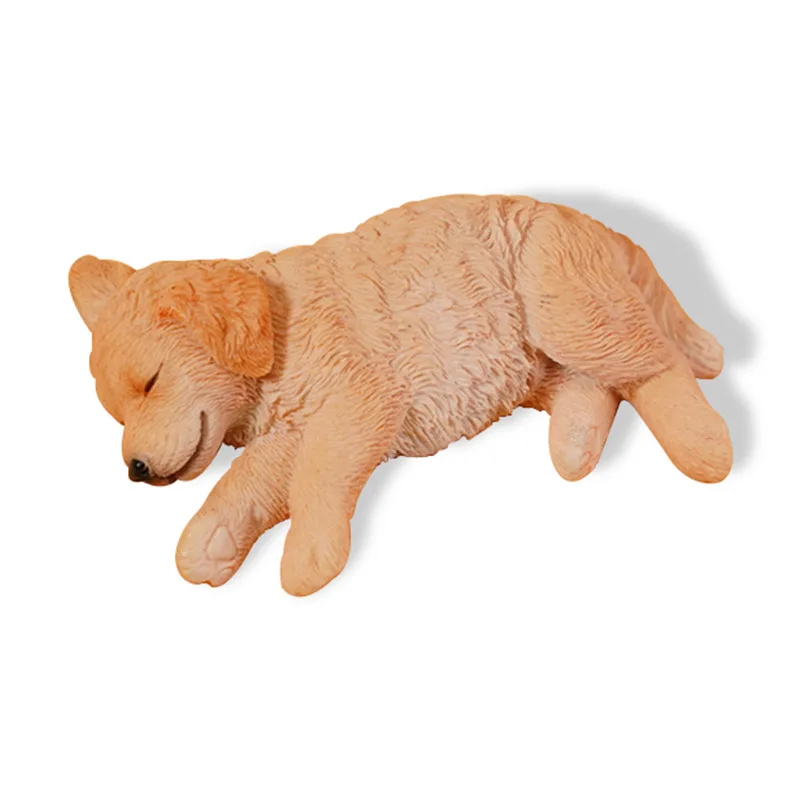 

Mini Golden Retriever/Husky/Labrador Cub Sleeping Model Car Knickknack