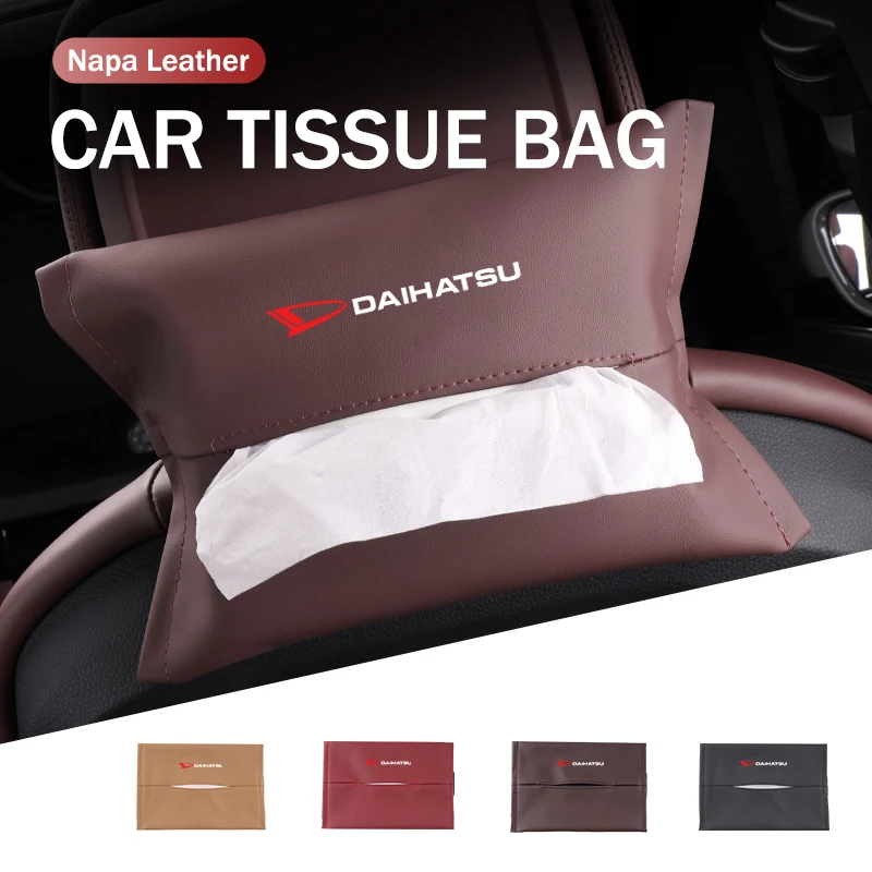 Caixa de papel toalha para carro, caixa de armazenamento de lenços para pendurar no visor solar, para Daihatsu Sirion Feroza Trevis Taft Terios 2 Cuore Storia Rocky
