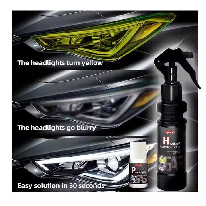 استعادة المصباح السائل عدسة المصباح الأمامي للسيارات السيراميك استعادة السائل البولندية استعادة مجموعة المصابيح الأمامية إعادة H6C4