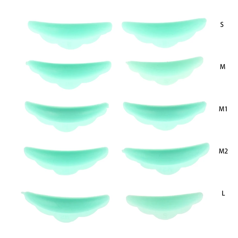 5 paia di bigodini in Silicone Curl cuscinetti per ciglia Extension ciglia strumenti per permanente Kit di sollevamento ciglia multicolore accessori riutilizzabili