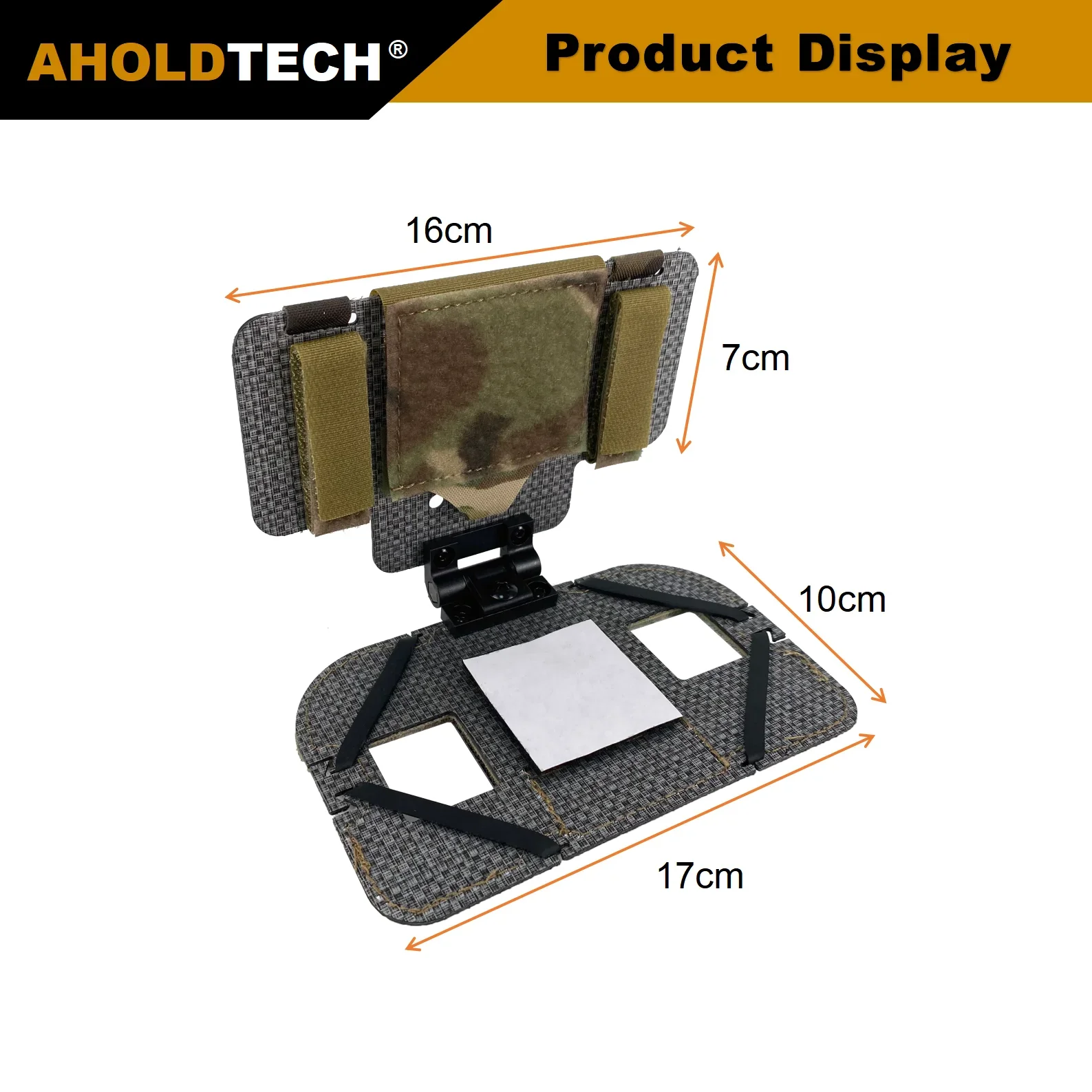 Aholdtech Lightweight Tactical Navigation Plate Chest Hanging Mobile Holder Vest Accessories Outdoor Folding Plate