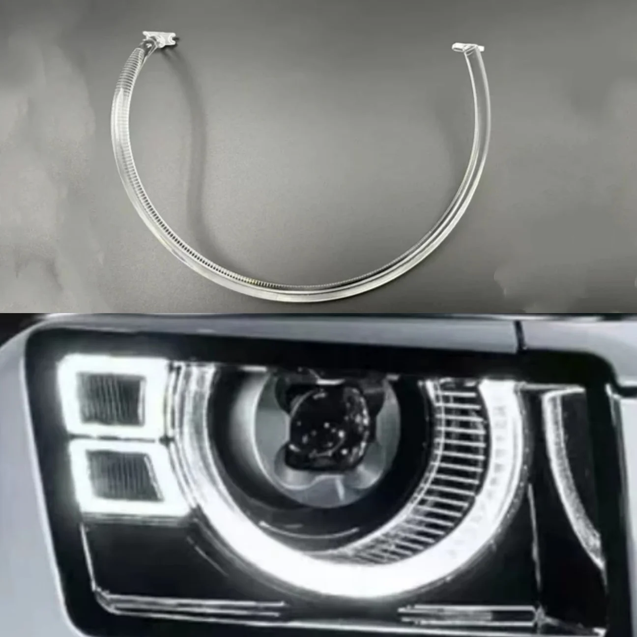 NEW Headlight DRL Fiber Acrylic tube Light Guide For Land Rover Defender 2021 2022 2023 2024