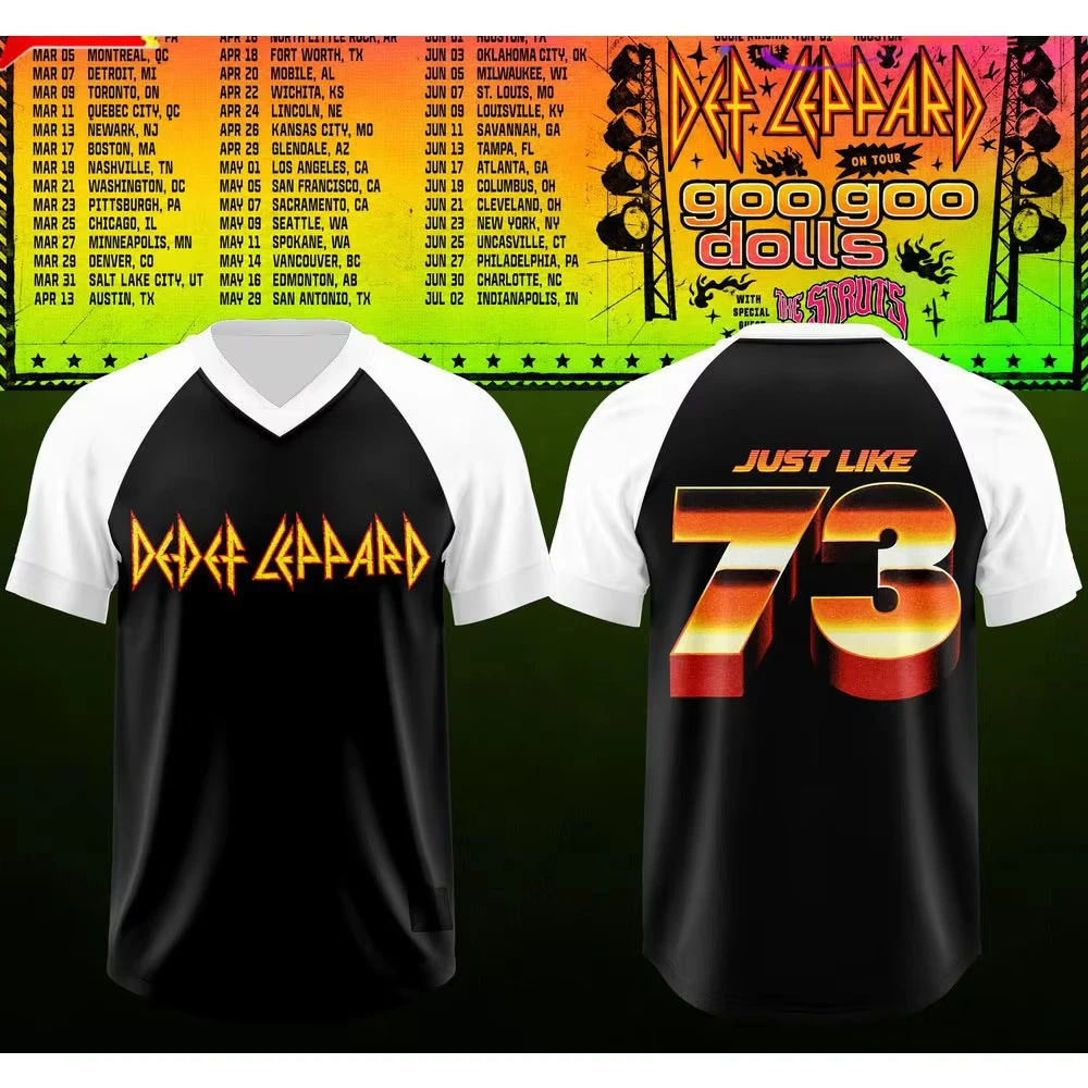 2026 Summer New Def Leppard Rock Brigade Fan Family Casual Training Sports T-shirt Breathable Quick Drying 3D Printed T-shirt