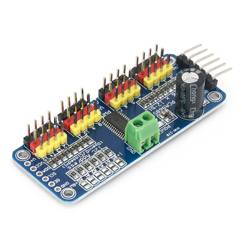 16 canale 12-bit PWM/Servo interfaccia di Driver-I2C PCA9685 modulo pi shield modulo servo shield