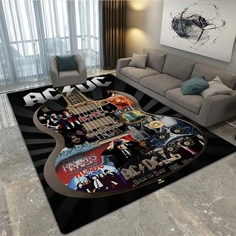 

3D Drum Kit Music Instruments Area Rug Large,Carpet Rug for Living Room Bedroom Sofa Doormat Decor,Kid Play Non-slip Floor Mat