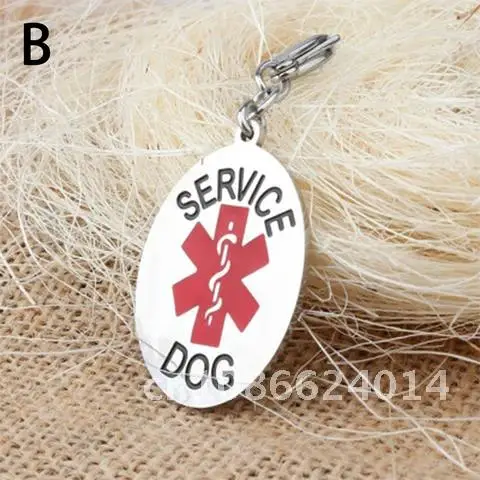 Support Emotional Animal ESA Red Medical Alert Symbol Service Dog Keychain Fashion Lovely For Women Man Car Key Ring New ESA Tag