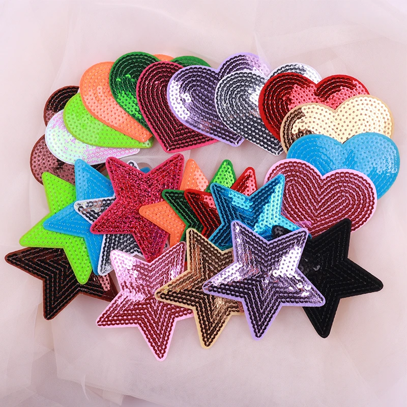 ♥専用♥ 5PCS Five-Pointed Star/Heart Love Sequins Embroidery DIY Sequins