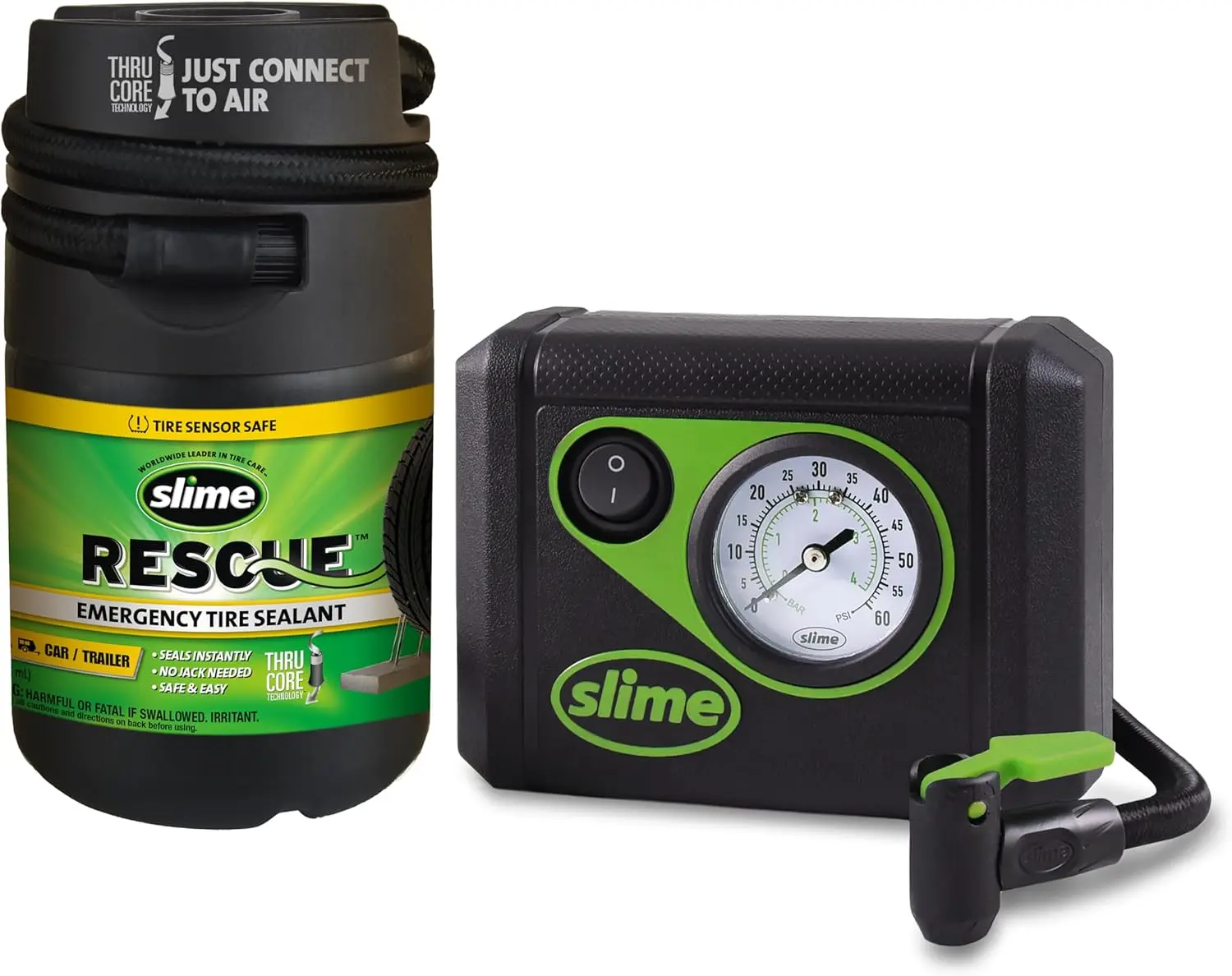 طقم إصلاح الإطارات المسطحة Smart Spair Plus مع مانع تسرب ومضخة، إصلاح لمدة 12 دقيقة للسيارات، منفاخ إطارات الطوارئ #1