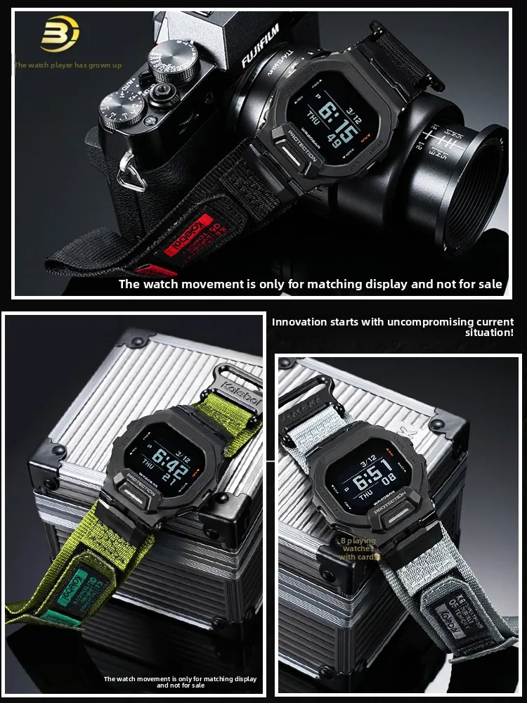

Для Casio g-shock 3506 GBD-200SM GBD-200 нейлоновый холст модифицированный ремешок для часов Gbd 200 мужской ремешок для часов браслет-кольцо из нержавеющей стали