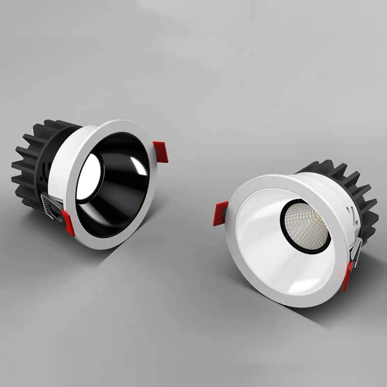 Adjustable Anti-Glare Aluminum Downlights 7W Recessed COB Spotlight 3000K 4000K 6500K 75mm Cut-Out for Commercial Decor