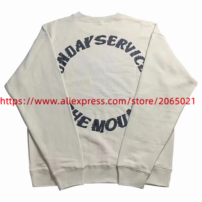 Washed Trust God Sunday Service Sweatshirts Men Women Best Quality Foam Print Crewneck Kanye West CPFM Holy Spirit Hoodie