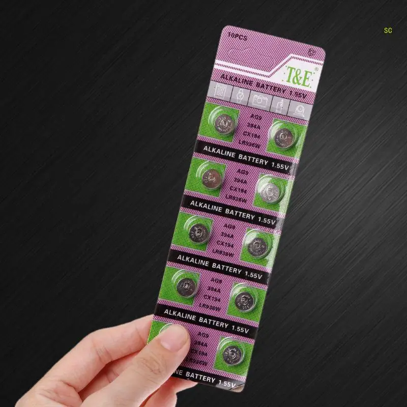 Batería alcalina AG9 1,55 V, moneda, pilas para reloj LR936 394 SR936SW 194 V394, para Control remoto, 10 Uds.
