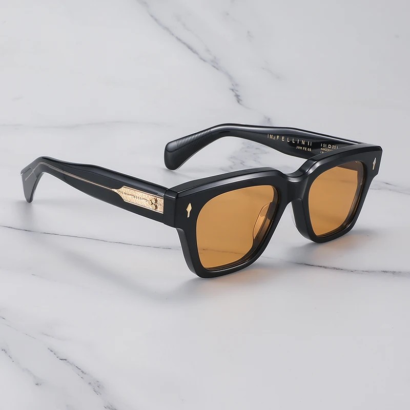 

JMM FELLINI Female Sunglasses Thick Acetate Popular Luxury Woman Sunglasses 2025 Jacques Men's Sunglasses With Original Case