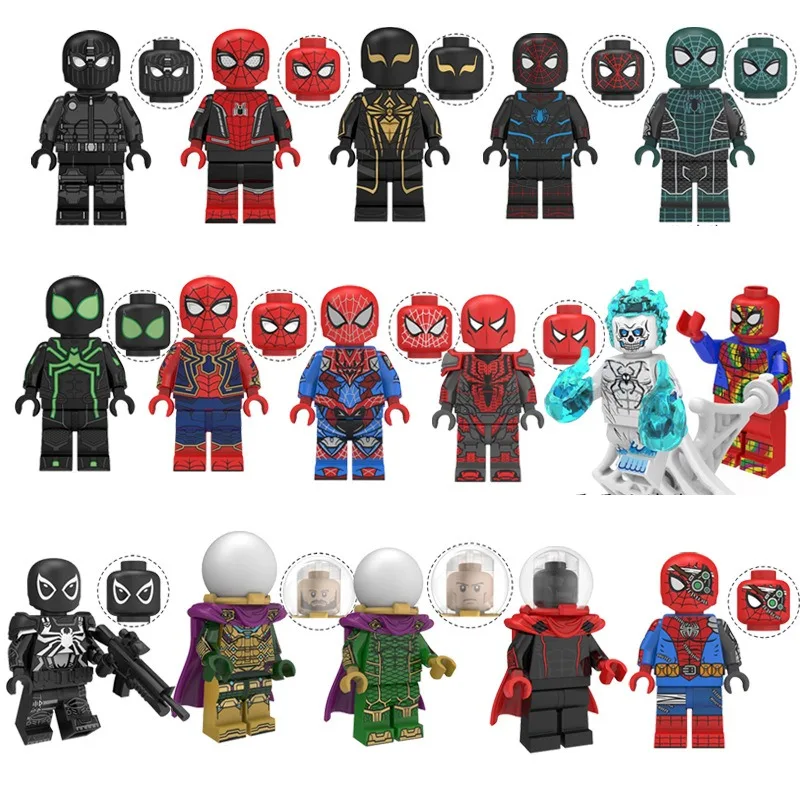 

Compatible with Lego Anime Series Spider Building Block Figurine Small Particle Splicing Toy