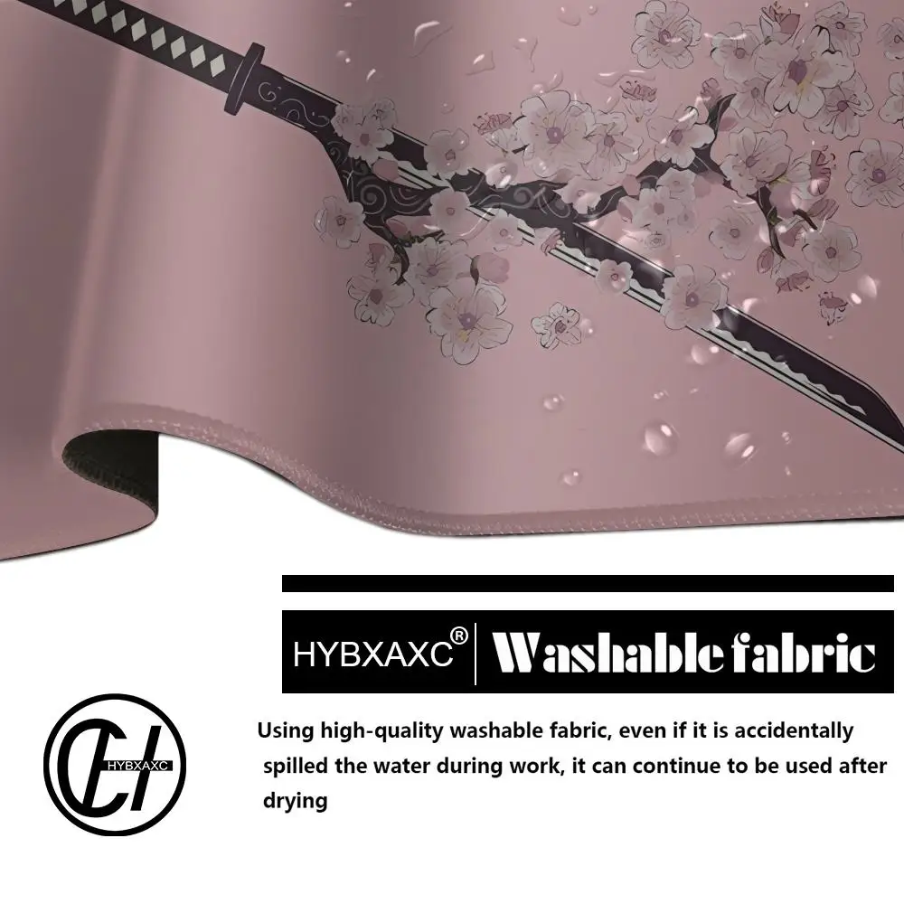 Katana Beautiful illustrations style patternsOffice Computer Desk Mat Table Keyboard Big Mouse Pad Laptop Cushion Nonslip Decor