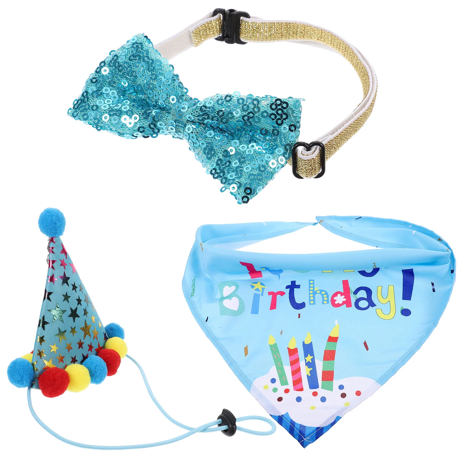 Pet Birthday Decor Balloon Set Decor Neckerchief for Pet Dog Animal Birthday Pet Birthday Cap Party Balloon