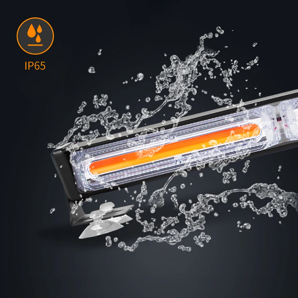 New 3in1 Traffic Emergency Flashing COB Light Bars Strobe Light Bar Vehicle Warning LED Waterproof Flashlight for Trucks Boat