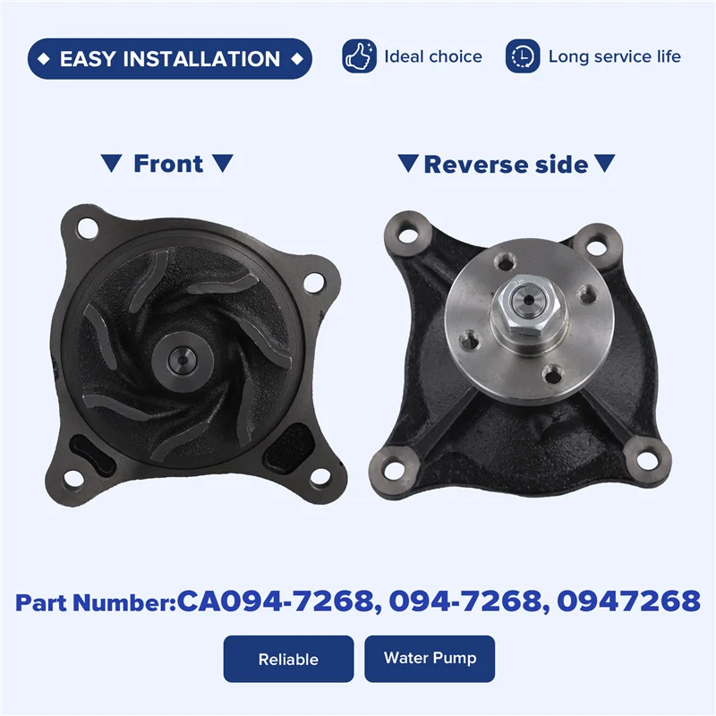 

NEW-Water Pump Replacement Part CA094-7268, 094-7268, 0947268 For Caterpillar E70 E70B E110 4D31 4D32 Engine Model For Mitsubish