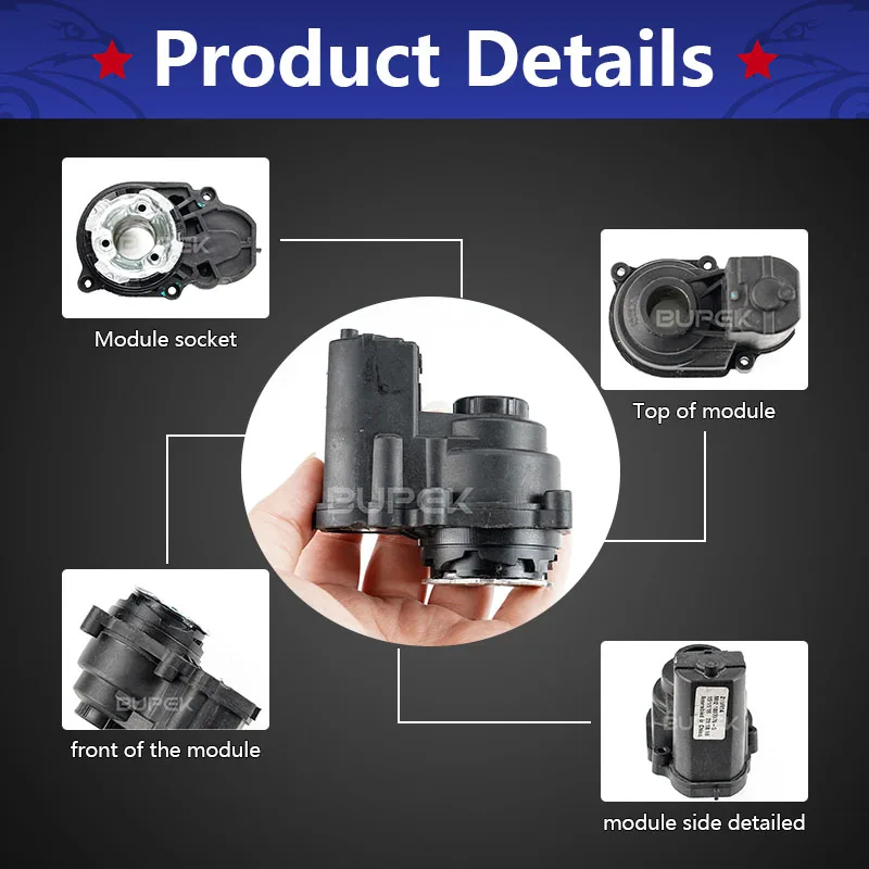 BUPEK Car Power Folding Mirrors Motor black  For VW T-CROSS Transporter T6 Van Passat B8 3G Golf Polo Nivus Virtus T-Roc A11 