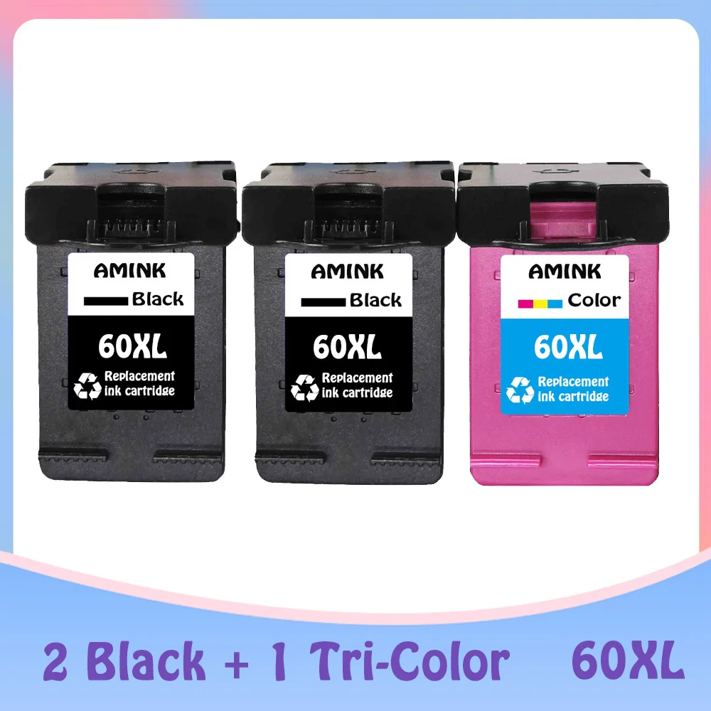 60XL ink cartridge 60 compatible for hp photosmart C4780 C4783 C4795 C4799 D110a F2400 deskjet D1660 D1663 D2530 D2545