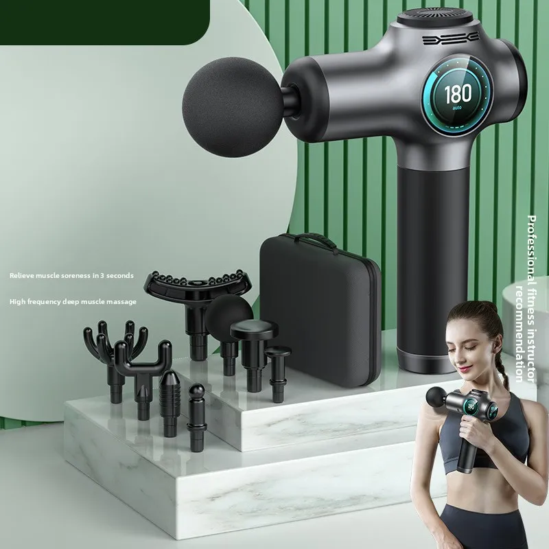 

Пистолет для фасции, расслабление мышц, длительный срок службы батареи, шейный пистолет, ЖК-дисплей, интеллектуальный цифровой дисплей, электрический удар, бытовой захват для фасции