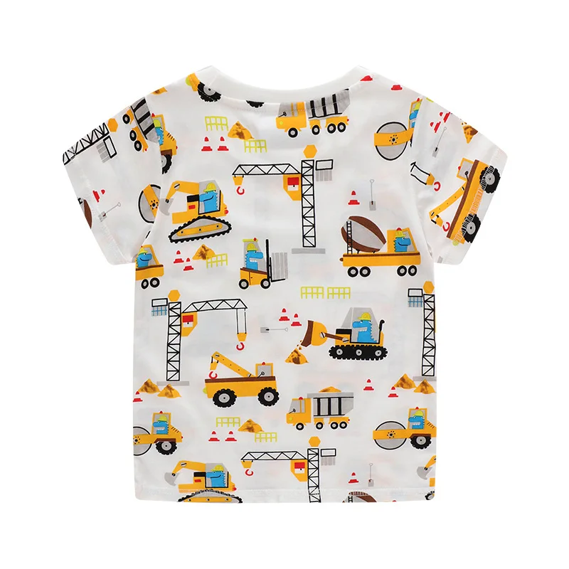 Little maven Summer Clothes for New Year 2024 Baby Boys Lovely Truck T-Shirt Cotton Tops for Kids 2-7 years