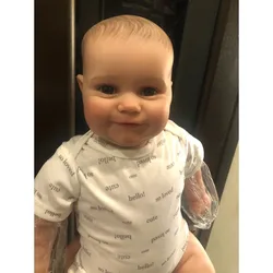 50/60CM High Quality Doll Maddie Large Baby Reborn Toddler Pop Doll Soft Hug Body Cute and Realistic Real Baby Drop Shipping