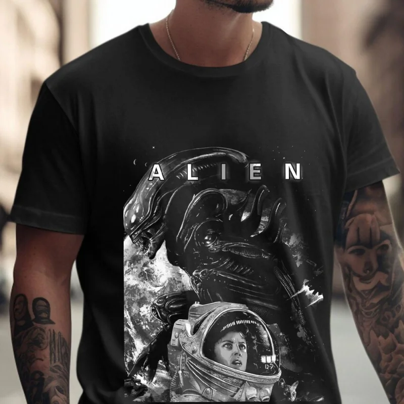 

Ellen Ripley 0126 Retro Sic-fi Gift T-Shirt for man Xenomorph Graphic Clothes All size Tops S-6XL 100% cotton print Unisex Tee