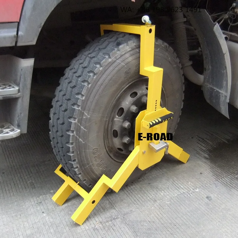 Extra Thick Metal Wheel Anti Theft Clamp Lock Heavy Load Bearing For Medium Large Truck Outdoor Long Term Parking Safety