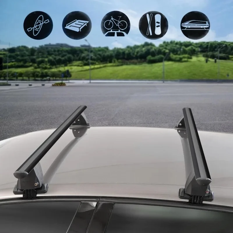 Top Roof Rack Cross Bars For 2013-2020, 2Pcs Black Aluminum
