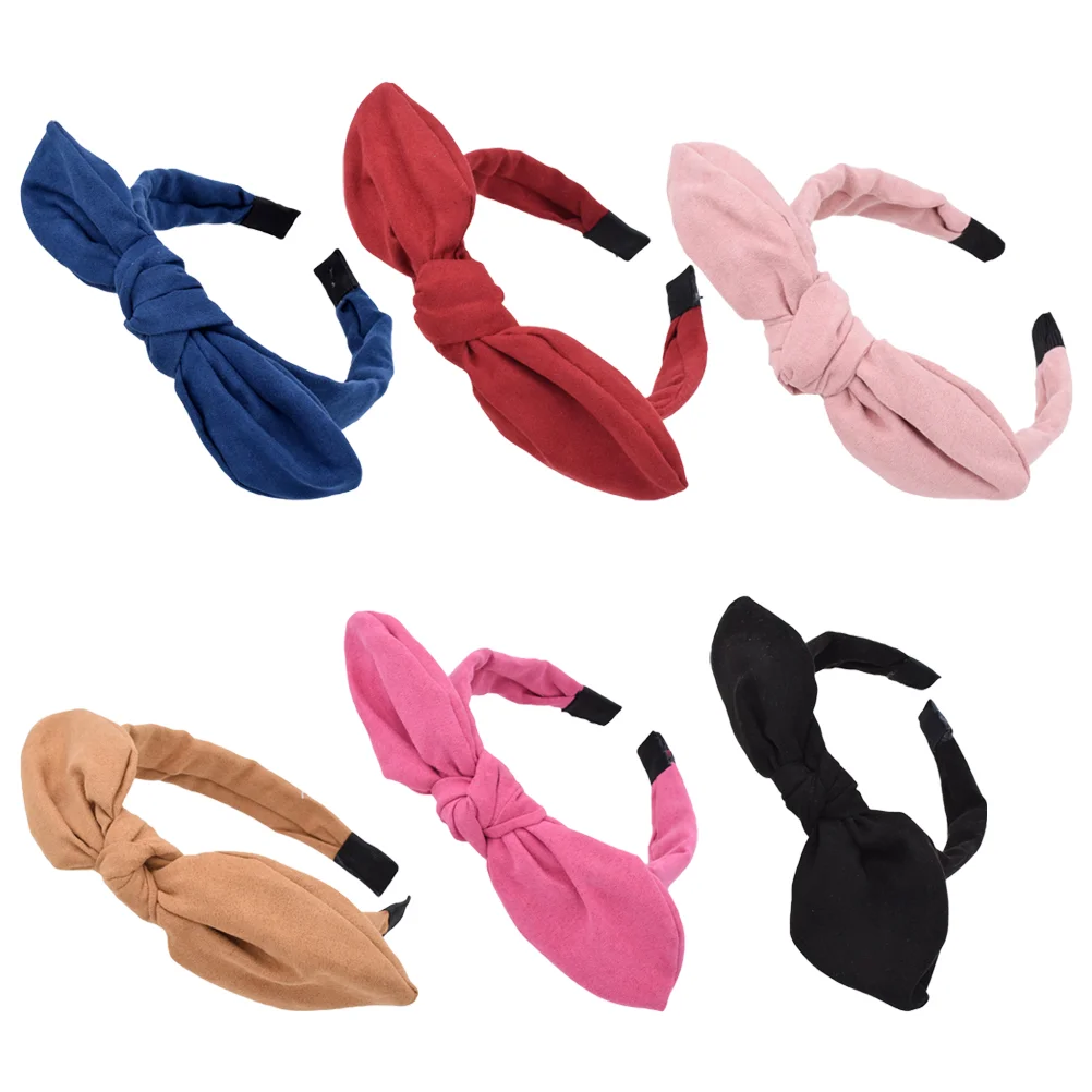 

6 Pcs Miss Hair Bands Twisted Yoga Hairband Rabbit Ears Headdress Wide Hoop